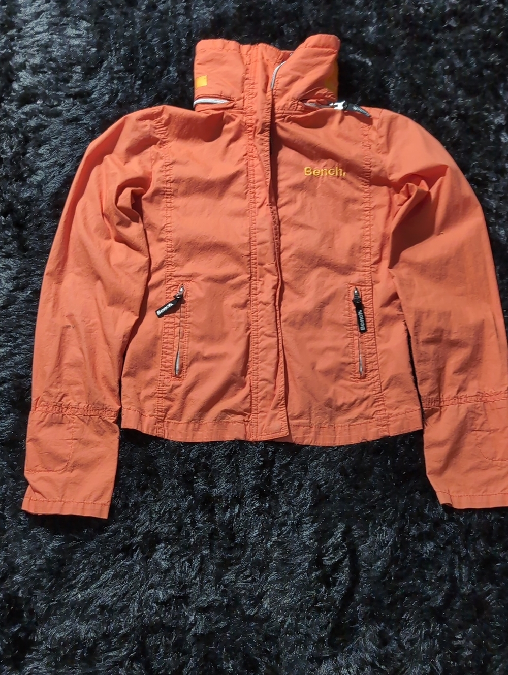 Bench Women's Lightweight Jacket With Stand Up Collar And Hidden Hood
